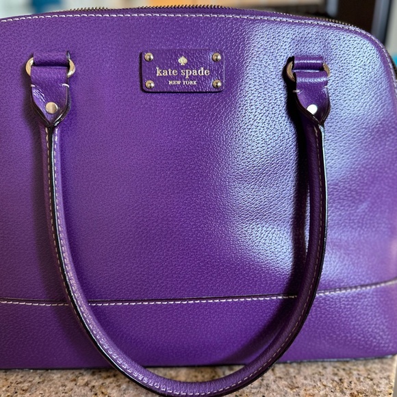kate spade Handbags - Kate Spade Rich Purple Statement Satchel